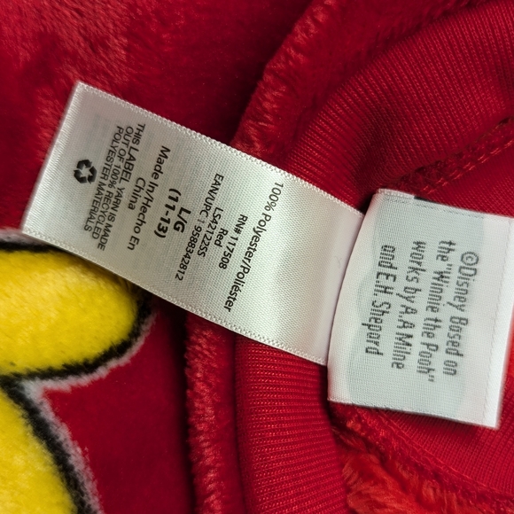 Disney Winnie the Pooh Christmas Holiday LS top size XL red yellow green - Picture 7 of 10